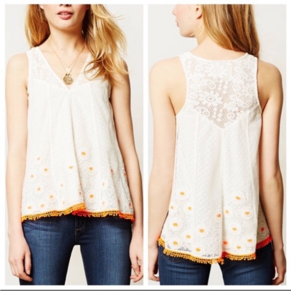 Vanessa Virginia Daisy Field Top Size US 0 Anthropologie